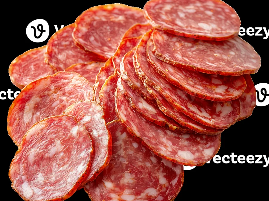 Insalata di nervetti, fagioli e cipolle con salame